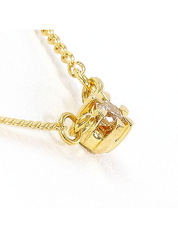Unbranded 18K (18-karat) Yellow Gold Necklace with 0.05ct Diamond, Total Weight 1.7g, 41cm Length, Jewelry (view 2)
