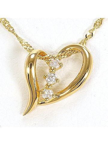 Unbranded 18K (18-karat) Yellow Gold Necklace with 0.04ct Diamond, Total Weight 1.3g, 40cm Length, Jewelry (view 1)