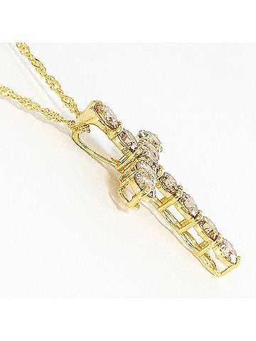 Unbranded 18K (18-karat) Yellow Gold Necklace with Brown Diamond (0.80ct), Total Weight 1.6g, 40cm, Jewelry (view 2)