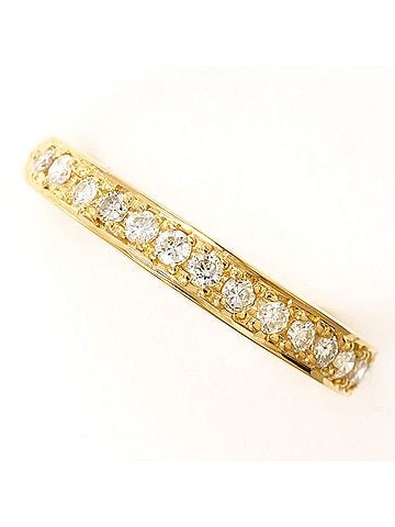 Unbranded 18K (18-karat) yellow gold ring with diamond (carat weight not stamped), total 2.8g, jewelry. (view 1)