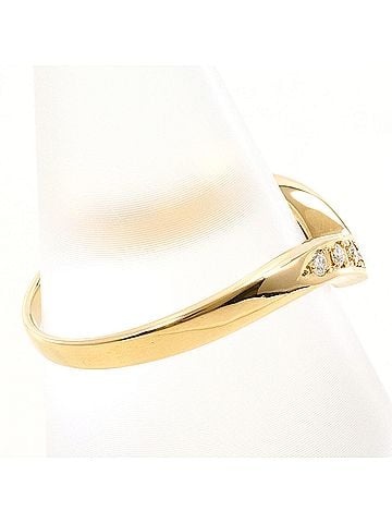 Unbranded 18K (18-karat) Yellow Gold Ring with 0.08ct Diamond, Total Weight 2.1g, Jewelry (view 2)