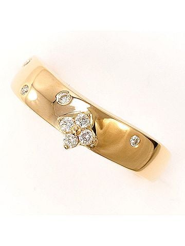 Unbranded 18K (18-karat) Pink Gold Ring with Diamond (carat weight not stamped), Total Weight 2.6g, Jewelry (view 1)