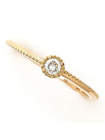 Unbranded 18K (18-karat) Pink Gold Ring with 0.08ct Diamond, Total Weight 1.4g, Jewelry (view 1)
