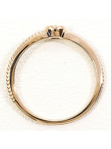 Unbranded 18K (18-karat) Pink Gold Ring with 0.08ct Diamond, Total Weight 1.4g, Jewelry (view 2)
