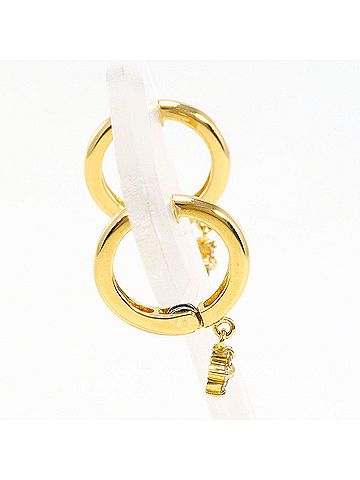 Unbranded 18K (18-karat) Yellow Gold Earrings with 0.05 ct Diamonds, Total Weight 2.3g, Jewelry (view 2)