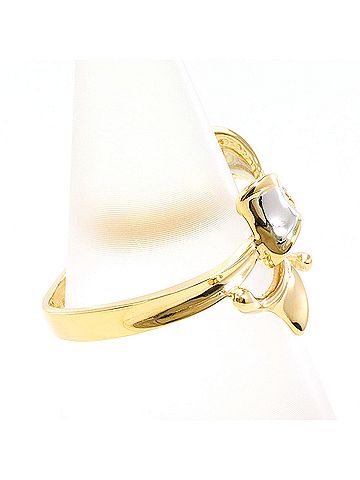 Unbranded PT900 Platinum 18K YG Yellow Gold Ring with Diamond (carat weight not stamped), Total Weight 3.6g, Jewelry (view 2)