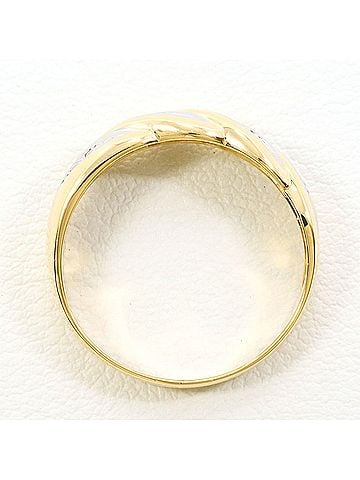 Unbranded PT900 Platinum 18K YG Yellow Gold Ring with Diamond (carat weight not stamped), Total Weight 3.1g, Jewelry (view 2)