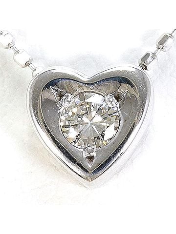Unbranded 18K (18-karat white gold) necklace with a 0.08 ct diamond, total weight 1.8g, 40cm length. Jewelry. (view 1)