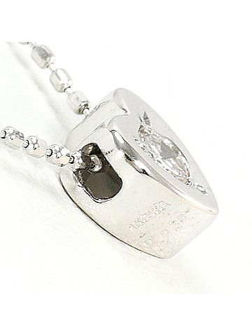 Unbranded 18K (18-karat white gold) necklace with a 0.08 ct diamond, total weight 1.8g, 40cm length. Jewelry. (view 2)