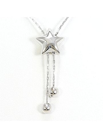 Unbranded 18K (18-karat white gold) necklace, total weight 5.0g, 68cm length, jewelry. (view 1)