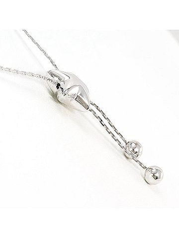 Unbranded 18K (18-karat white gold) necklace, total weight 5.0g, 68cm length, jewelry. (view 2)