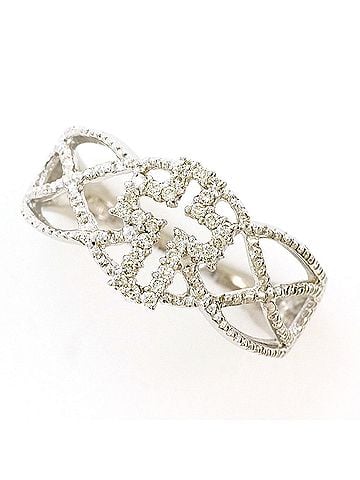 Unbranded 18K (18-karat white gold) ring with a 0.10 ct diamond, total weight 2.7g. Jewelry. (view 1)