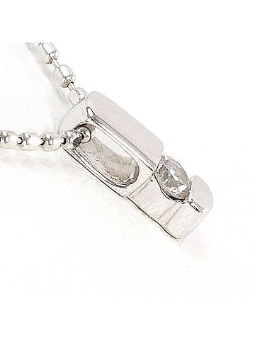 Unbranded 18K (18-karat white gold) necklace with a 0.05 ct diamond, total weight 1.3g, 40cm length. Jewelry. (view 2)