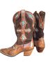 Ariat 100% Leather Brown Black Teal Boots Size 10 - photo 4