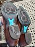 Ariat 100% Leather Brown Black Teal Boots Size 10 - photo 6