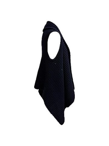 The Row The Row Ribbed Knit Vest in Blue Wool (view 2)
