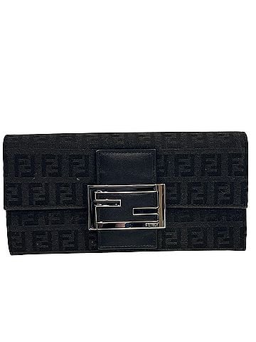 Fendi Fendi FENDI Long Wallet Zucchino Canvas Leather 8M0021 (view 1)