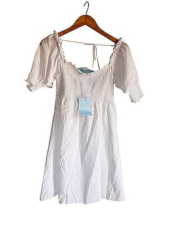 Hill House Hill House Home Athena Swiss Dot Nap Mini Dress White Size s Casual Dress (view 2)