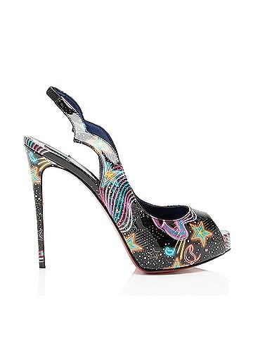Christian Louboutin Christian Louboutin Patent Starlight Hot Chick Alta Slingback Pumps (view 1)