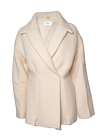 The Row The Row, Azzedina beige wool jacket with hidden closure (view 1)