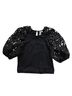 Dolan 100% Cotton 100% Polyester Black Short Sleeve Blouse Size S - photo 1