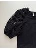 Dolan 100% Cotton 100% Polyester Black Short Sleeve Blouse Size S - photo 5