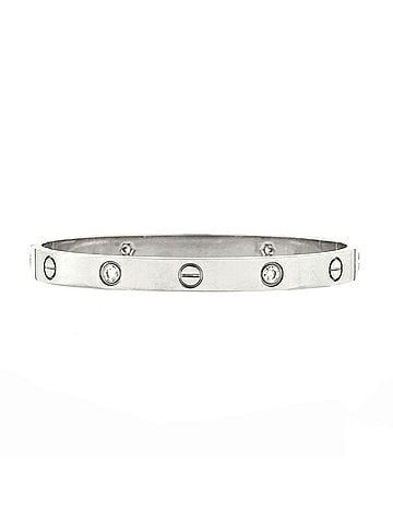 Cartier Love 4 Diamond Bracelet 18K White Gold and Diamonds (view 2)