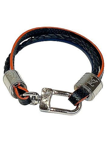 Louis Vuitton Louis Vuitton Damier Graphite Bracelet LV Trabre M6423E - Brand Accessories for Men and Women (view 1)