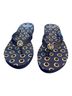 Coach Polka Dots Blue Black Gold Flip Flops Size 11 - photo 1