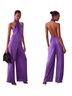 Katie May Solid Purple Jumpsuit Size S - photo 1