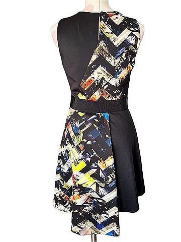 Milly Zig zag Assymetrical Dress Casual Dress (view 2)