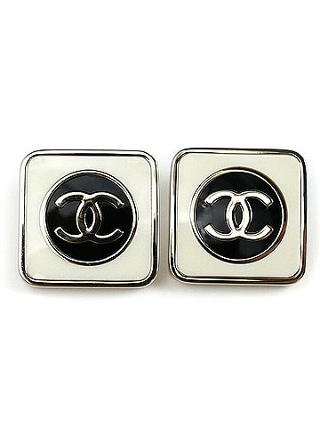 Chanel CHANEL Metal Coco Mark Square Earrings AB9777 for Women (view 1)