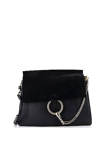 Chloé Faye Shoulder Bag Leather and Suede Medium (view 1)