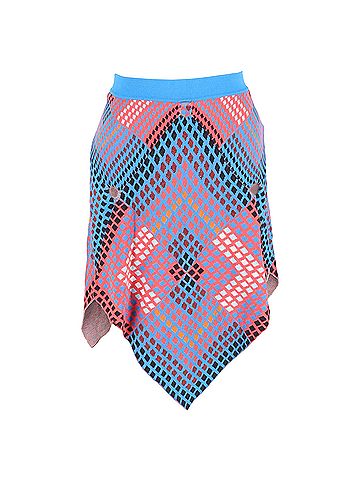 Paco Rabanne Paco Rabanne Abstract-Print Knitted Mini Skirt in Multicolor Viscose (view 1)