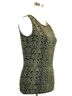 Gucci 100% Wool Solid Green Women's Green Wool Small Python Printed Blend Tank Top Size S - photo 2