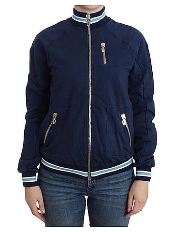 John Galliano Blue zip cotton Women's cardigan (view 1)