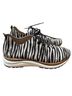 otBt 100% Leather Animal Print White Brown Sneakers Size 9 1/2 - photo 6