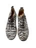 otBt 100% Leather Animal Print White Brown Sneakers Size 9 1/2 - photo 4