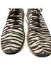 otBt 100% Leather Animal Print White Brown Sneakers Size 9 1/2 - photo 2