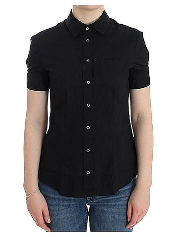 John Galliano Black cotton shirt Women's top (view 1)