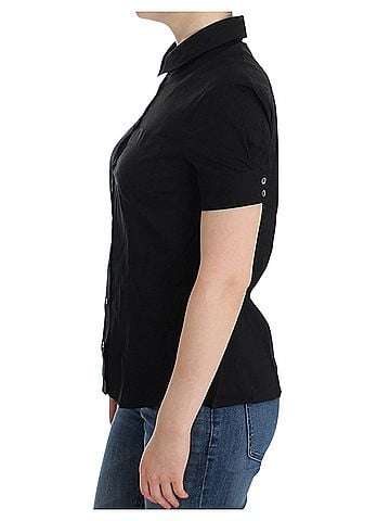 John Galliano Black cotton shirt Women's top (view 2)