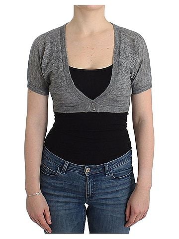 Ermanno Scervino Lingerie Knit Gray Bolero Sweater Women's Cardigan (view 1)