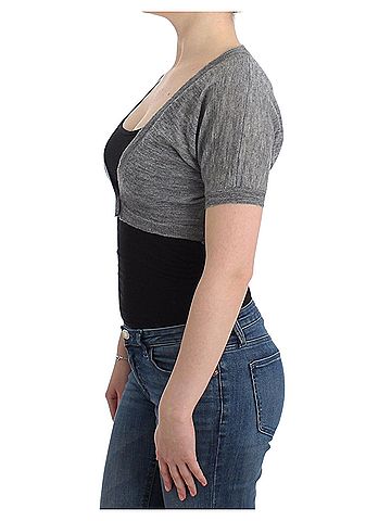 Ermanno Scervino Lingerie Knit Gray Bolero Sweater Women's Cardigan (view 2)