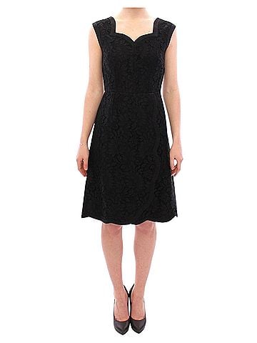 Dolce & Gabbana Basic Black floral lace sicily runway Women's dress (view 1)