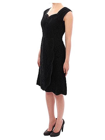 Dolce & Gabbana Basic Black floral lace sicily runway Women's dress (view 2)