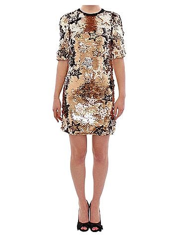Dolce & Gabbana Basic Masterpiece gold sequined crystal swarovski Women's dress (view 1)