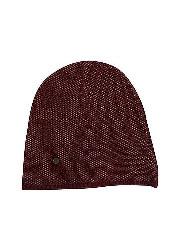 Gucci Unisex Burgundy Wool Cashmere Cotton Medium Knit Beanie Hat With Logo (view 2)