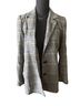 Madewell 52% Wool 30% Polyester 17% Viscose 1% Elastane 100% Polyester Plaid Brown Gray Blazer Size S - photo 1