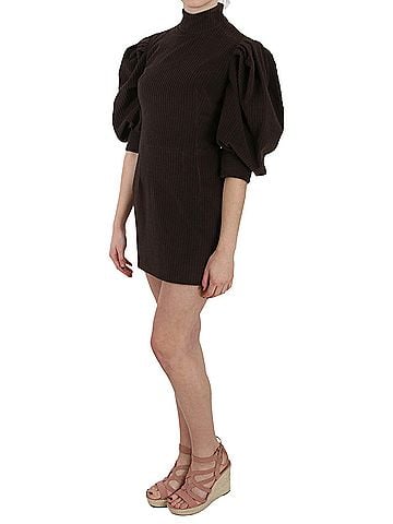 Dolce & Gabbana Basic Brown Corduroy Bodycon Cotton Mini Women's Dress (view 2)