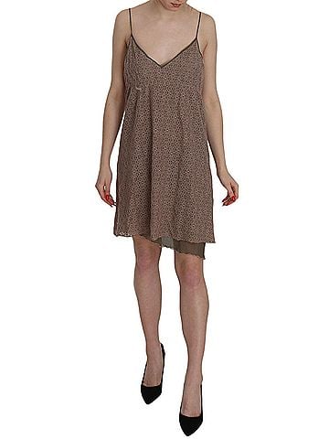 Pink memories Cotton Green Spaghetti Strap A-line Mini Women's Dress (view 1)